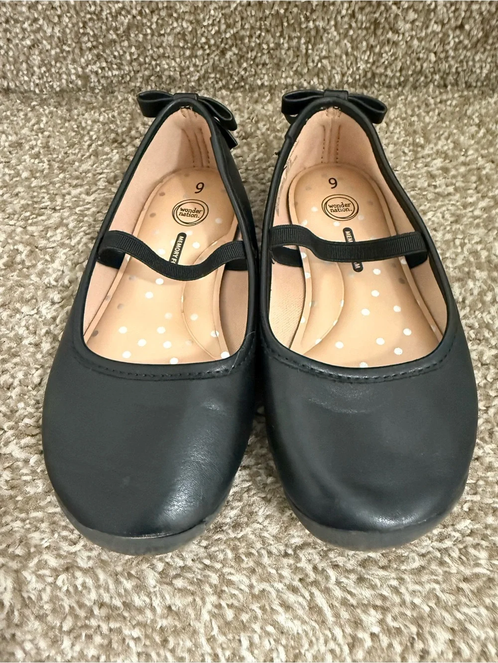 Girls Toddler Wonder Nation Black Shoes and Sandals Bundle Size 9
